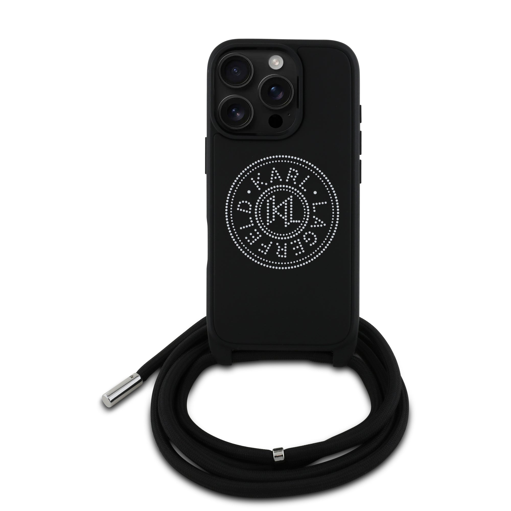 Karl Lagerfeld 3D Raised Round Logo Crossbody Case Θήκη προστασίας από σκληρό πλαστικό – iPhone 16 Pro (Μαύρο – KLHCP16L3DRKLCPCH)