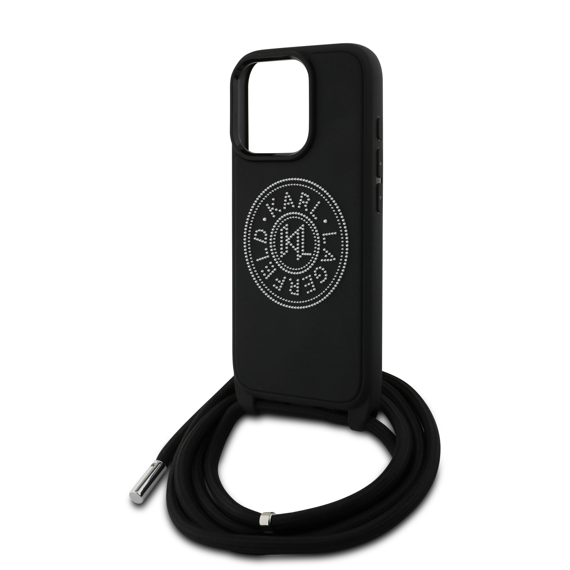 Karl Lagerfeld 3D Raised Round Logo Crossbody Case Θήκη προστασίας από σκληρό πλαστικό – iPhone 16 Pro (Μαύρο – KLHCP16L3DRKLCPCH)