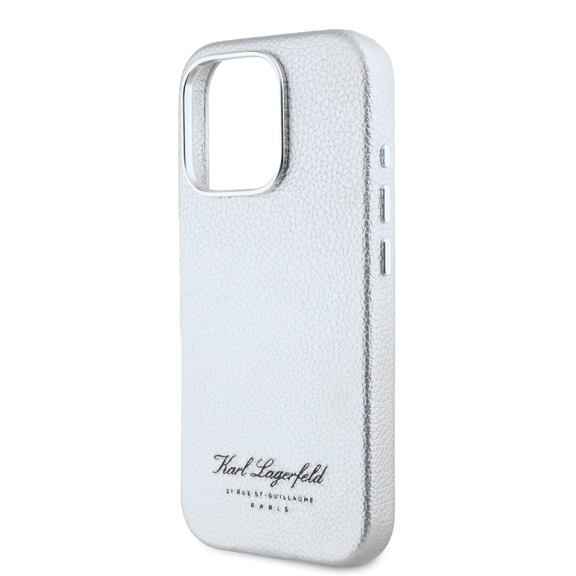 Karl Lagerfeld “Rue St.Guillaume Logo Collection” Θήκη προστασίας από σιλικόνη – iPhone 16 Pro (Γκρι – KLHCP16LPGWCMKHK)