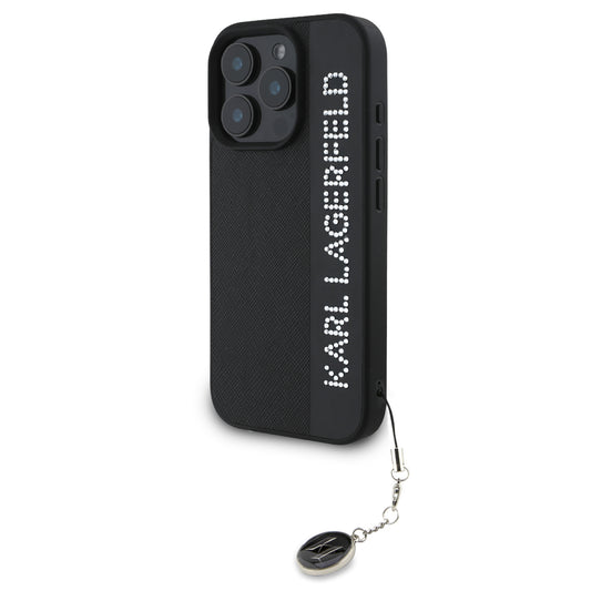 Karl Lagerfeld “Rhinestones And Charm” Θήκη Προστασίας Από Για Iphone 16 Pro Με Κρεμαστό Στολίδι (Μαύρο – Klhcp16Lpsakdgck) – Θήκη για κινητό από το PhoneBazaar.gr