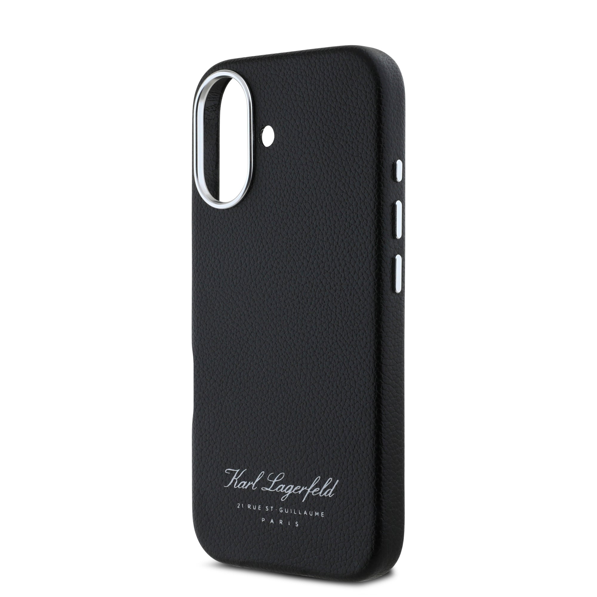 Karl Lagerfeld “Rue St.Guillaume Logo Collection” Θήκη προστασίας από σιλικόνη – iPhone 16 (Μαύρο – KLHCP16SPGWCMKHK)