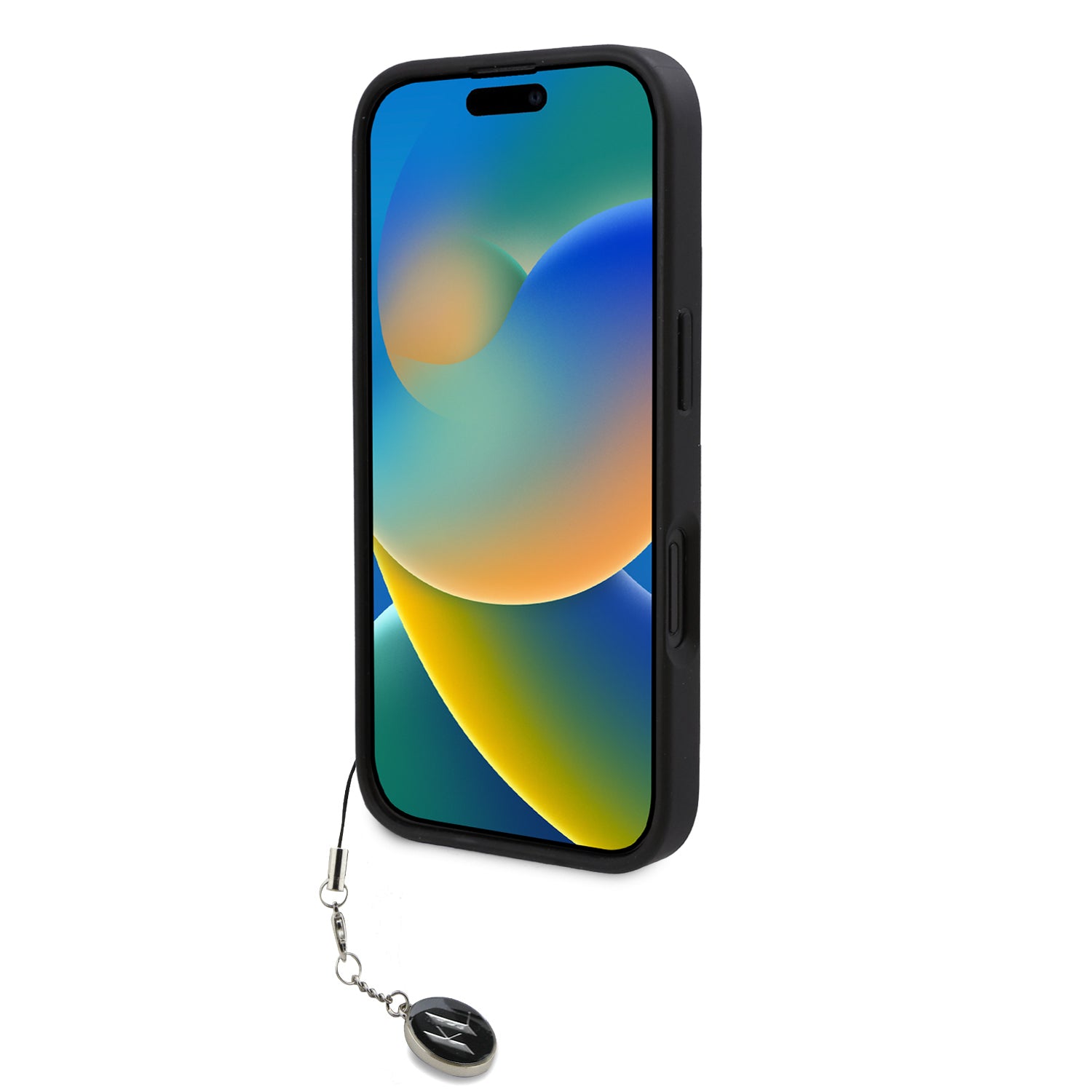 Karl Lagerfeld “Rhinestones and Charm” Θήκη προστασίας από για iPhone 16 με κρεμαστό στολίδι (Μαύρο – KLHCP16SPSAKDGCK)