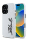 Karl Lagerfeld “Signature Metal Logo Collection” Hard Case Θήκη Προστασίας Από Σιλικόνη – Iphone 16 (Λευκό – Klhcp16Lscmsmvh) – Θήκη για κινητό από το PhoneBazaar.gr