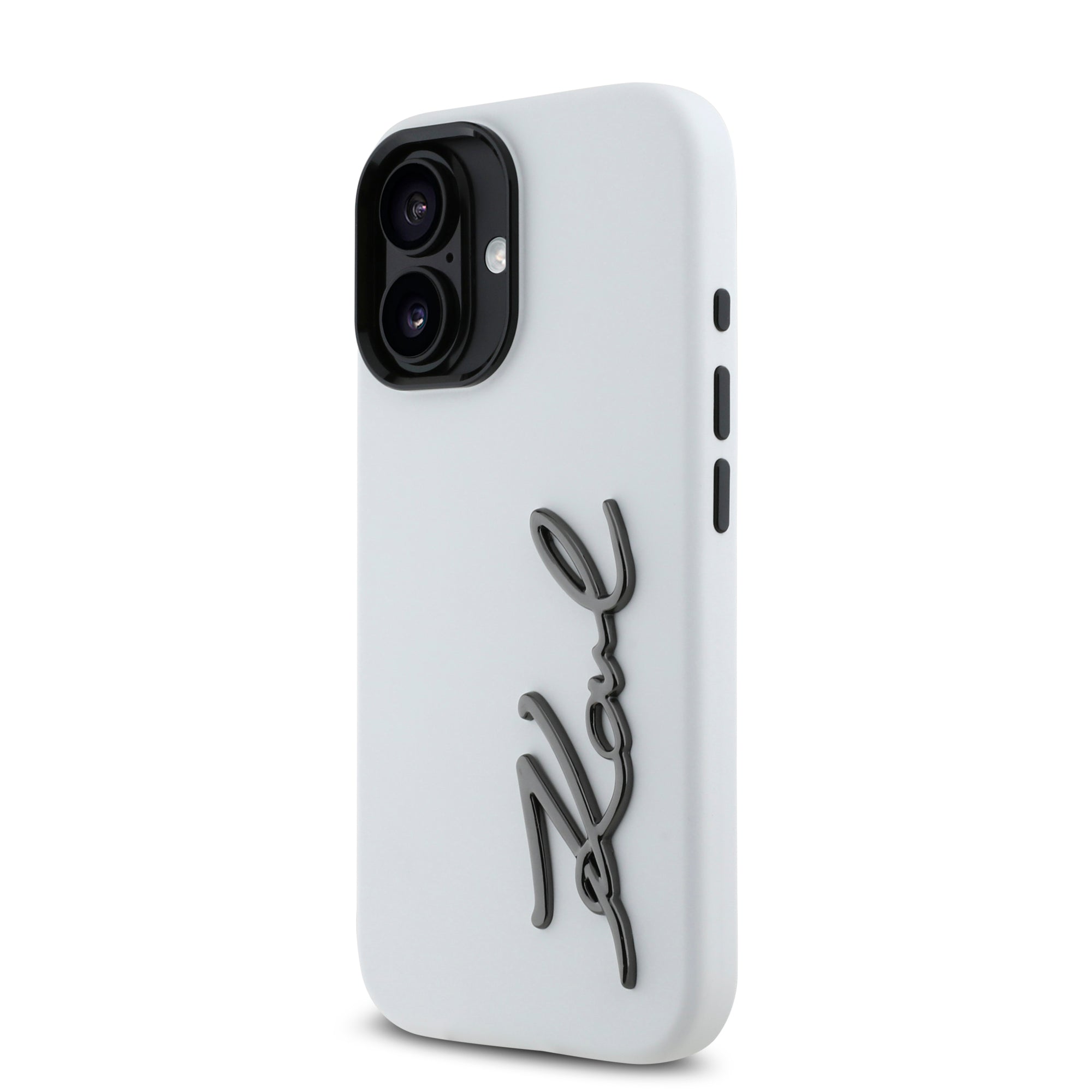 Karl Lagerfeld “Signature Metal Logo Collection” Hard Case Θήκη προστασίας από σιλικόνη – iPhone 16 (Λευκό – KLHCP16LSCMSMVH)