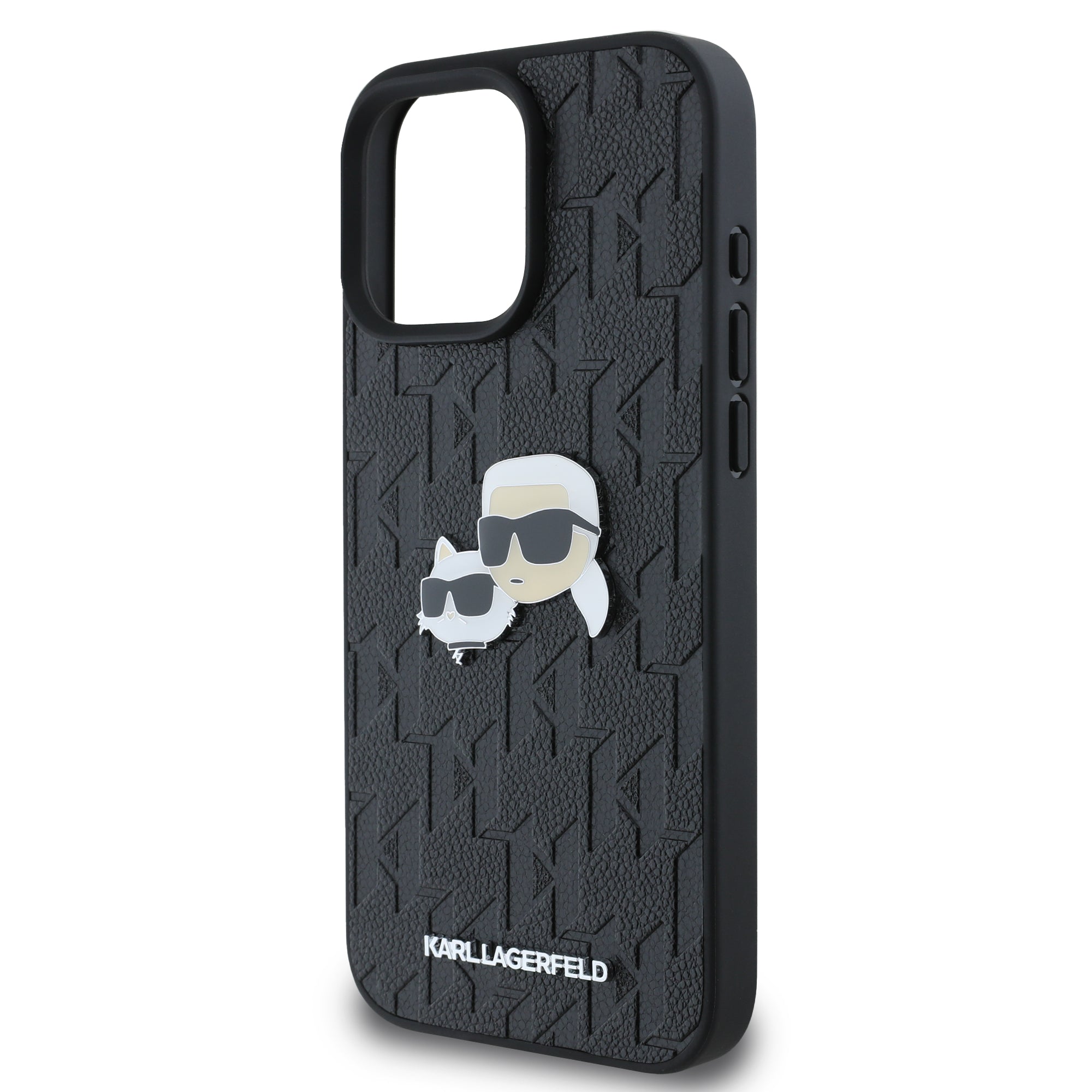 Karl Lagerfeld Monogram Ikonik Patch Saffiano Case Θήκη προστασίας από δερματίνη – iPhone 16 Pro Max (Μαύρο – KLHCP16XPGKLKCPK)