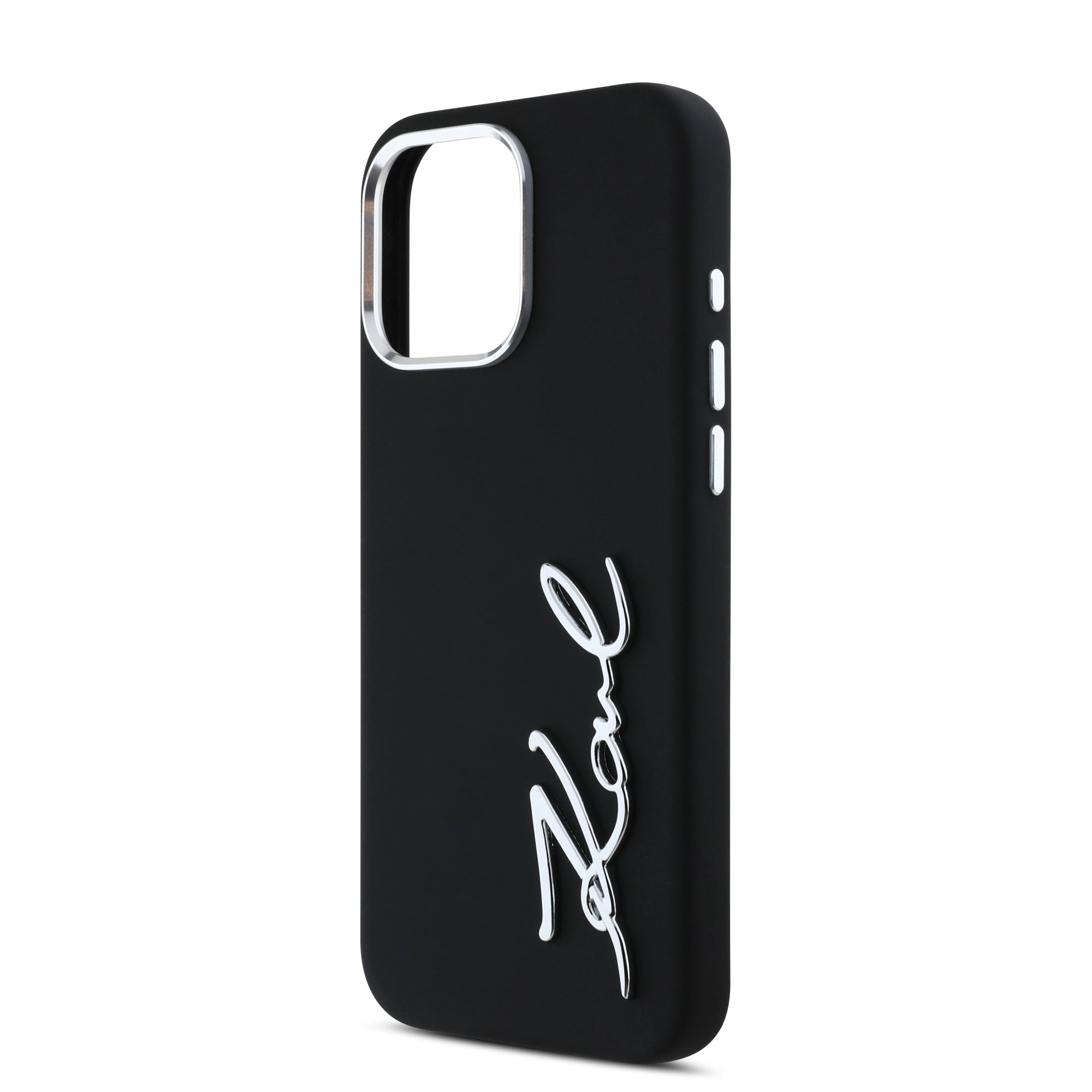 Karl Lagerfeld “Signature Metal Logo Collection” Hard Case Θήκη προστασίας από σιλικόνη – iPhone 16 Pro Max (Μαύρο – KLHCP16XSCMSMVK)
