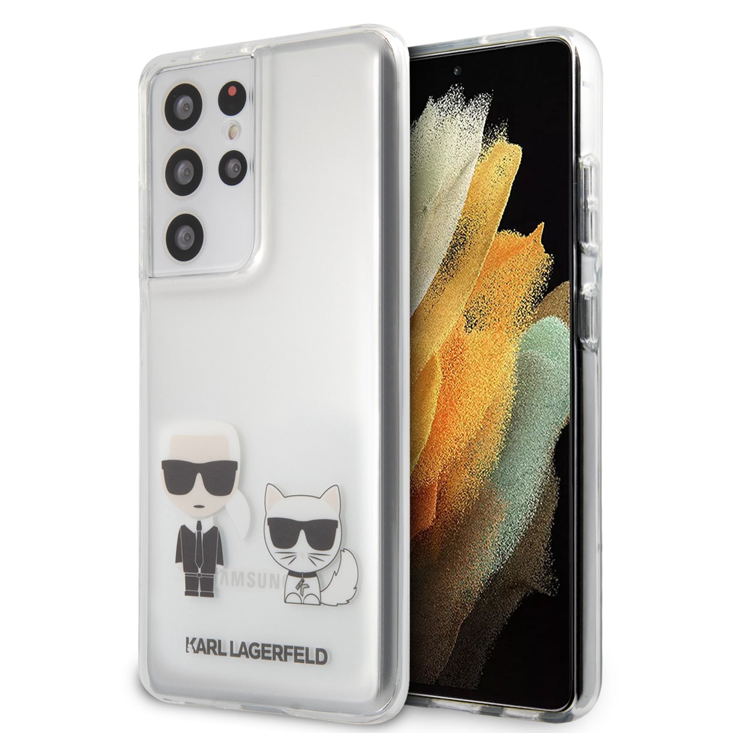 Karl Lagerfeld Ikonik Karl & Choupette Θήκη Προστασίας Από Σιλικόνη – Samsung Galaxy S21 Ultra 5G (Διάφανη- Klhcs21Lcktr) – Θήκη για κινητό από το PhoneBazaar.gr