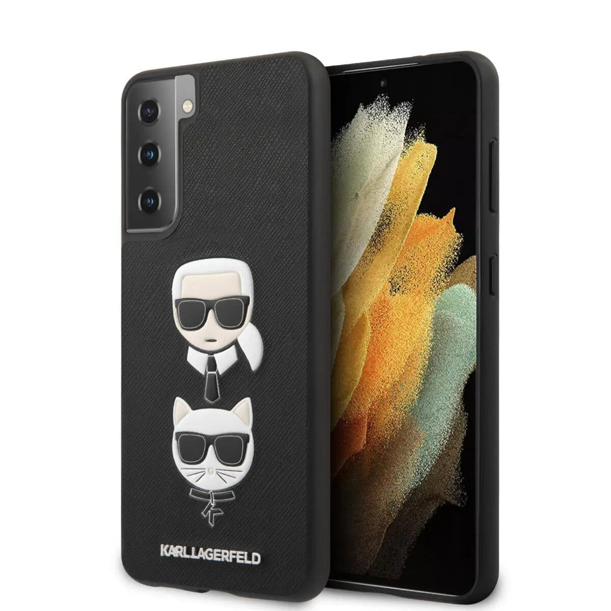Karl Lagerfeld Ikonik Saffiano Hard Case "karl & Choupette Head" Θήκη Προστασίας Απο Δερματινη – Galaxy S21+ G996 (μαυρο για Klhcs21msakickcbk) – PhoneBazaar