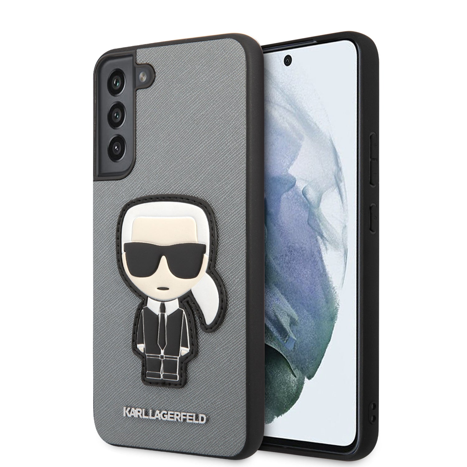 Karl Lagerfeld Ikonik Patch Saffiano Hard Case Θήκη Προστασίας Από Δερματίνη – Samsung Galaxy S22 Plus (Γκρι – Klhcs22Mokpg) – Θήκη για κινητό από το PhoneBazaar.gr