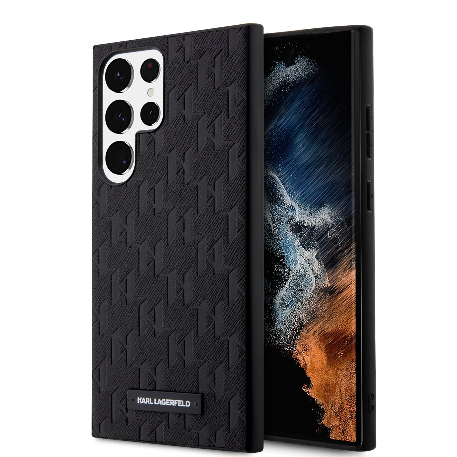 Karl Lagerfeld Monogram Ikonik Pin Saffiano Case Θήκη Προστασίας Από Δερματίνη – Galaxy S23 Ultra (Black – Klhcs23Lsaklhpk) – Θήκη για κινητό από το PhoneBazaar.gr