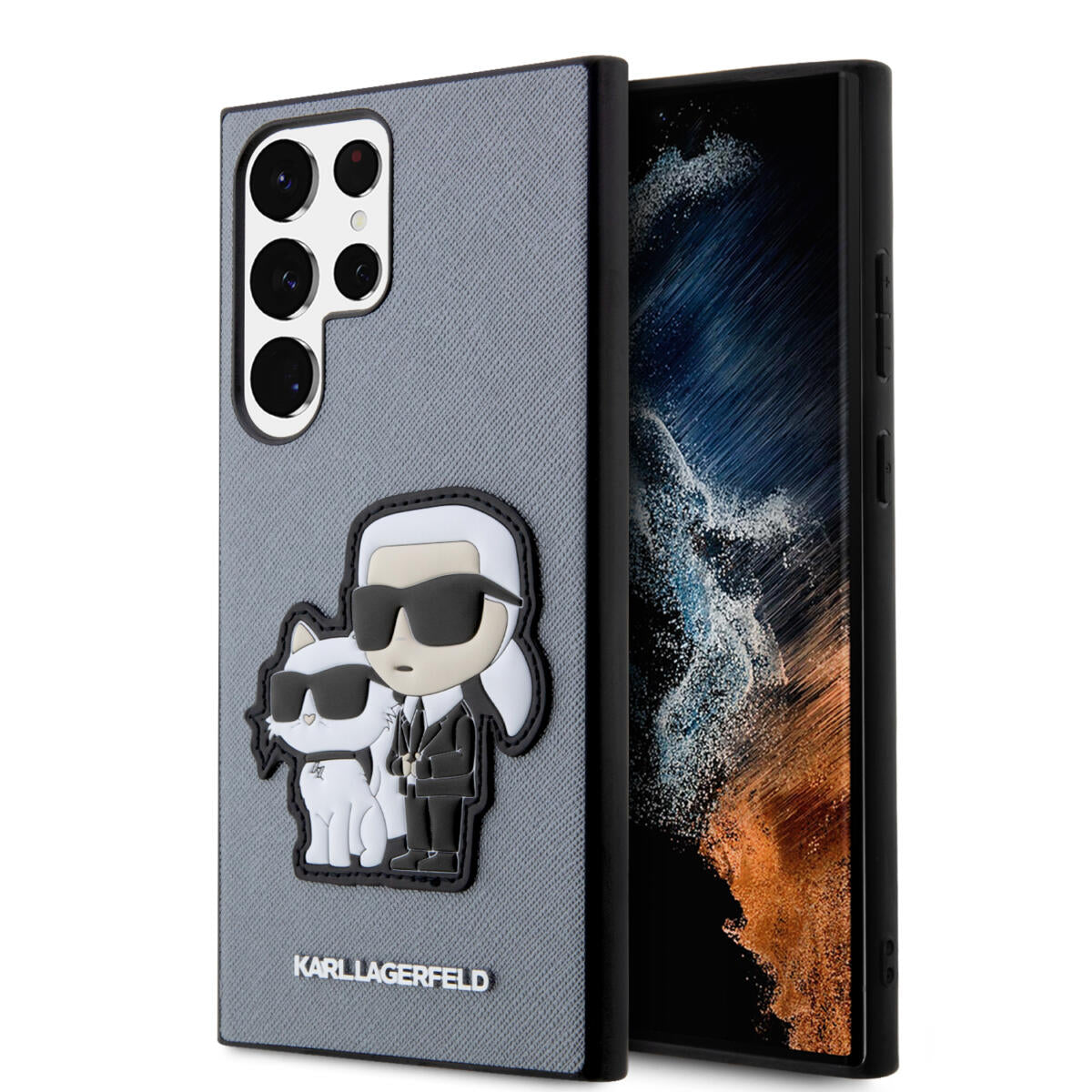 Karl Lagerfeld -"Saffiano" Karl+Choupette-Θήκη Προστασίας Samsung Galaxy S23 Ultra S918 (Γκρι) – Θήκη για κινητό από το PhoneBazaar.gr