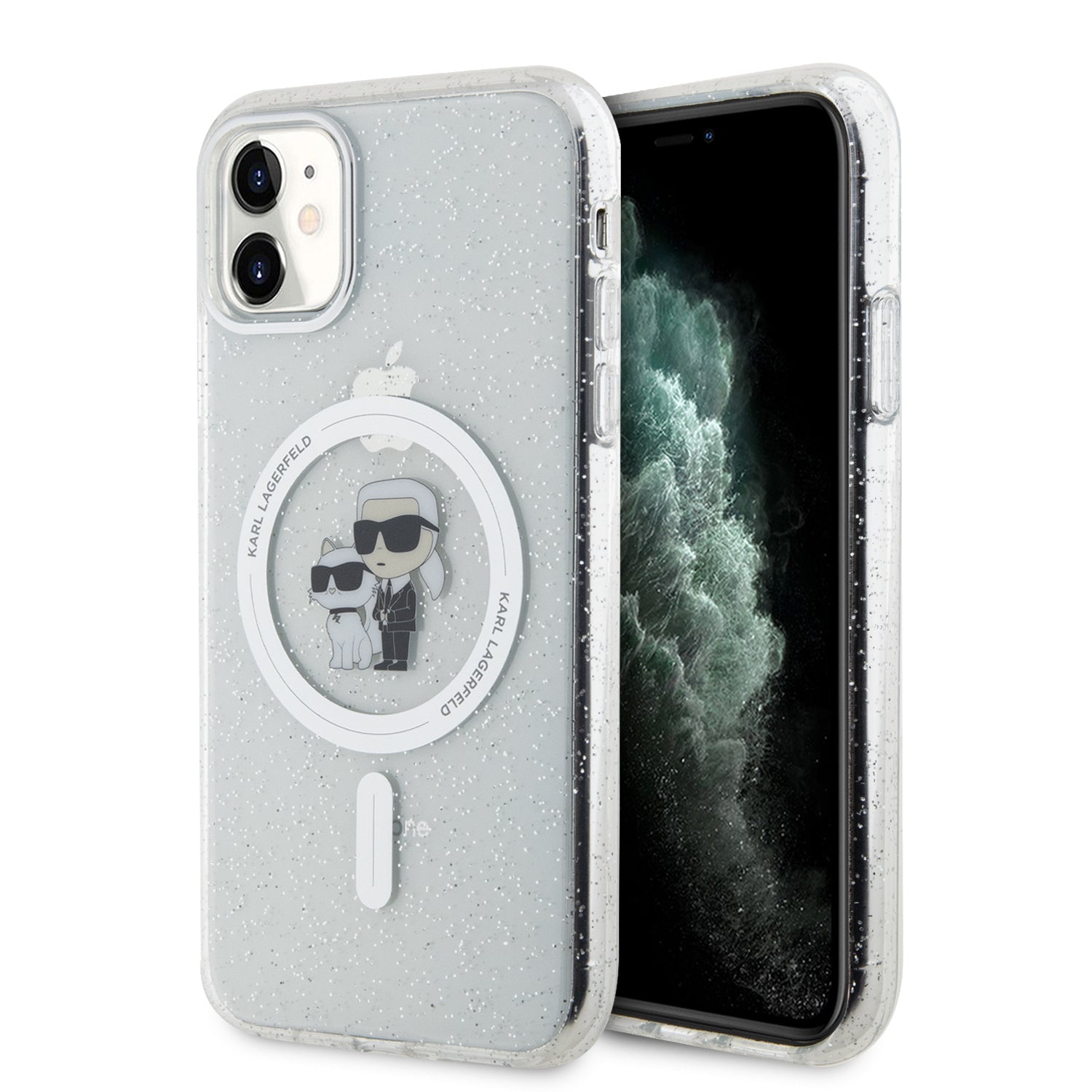 Karl Lagerfeld Magsafe Ringstand Case Iml Karl+Choupette Θήκη Προστασίας Από Σκληρό Πλαστικό Για Iphone 11 (Clear – Klhmn61Hgkcnot) – Θήκη για κινητό από το PhoneBazaar.gr