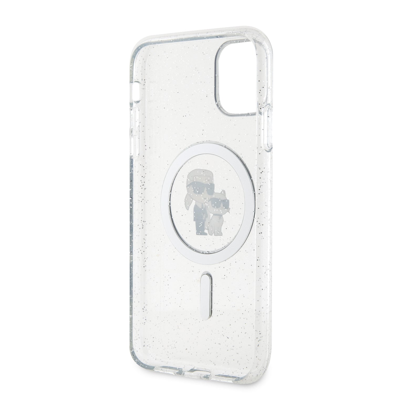 Karl Lagerfeld Magsafe Ringstand Case IML Karl+Choupette Θήκη προστασίας από σκληρό πλαστικό για iPhone 11 (Clear – KLHMN61HGKCNOT)
