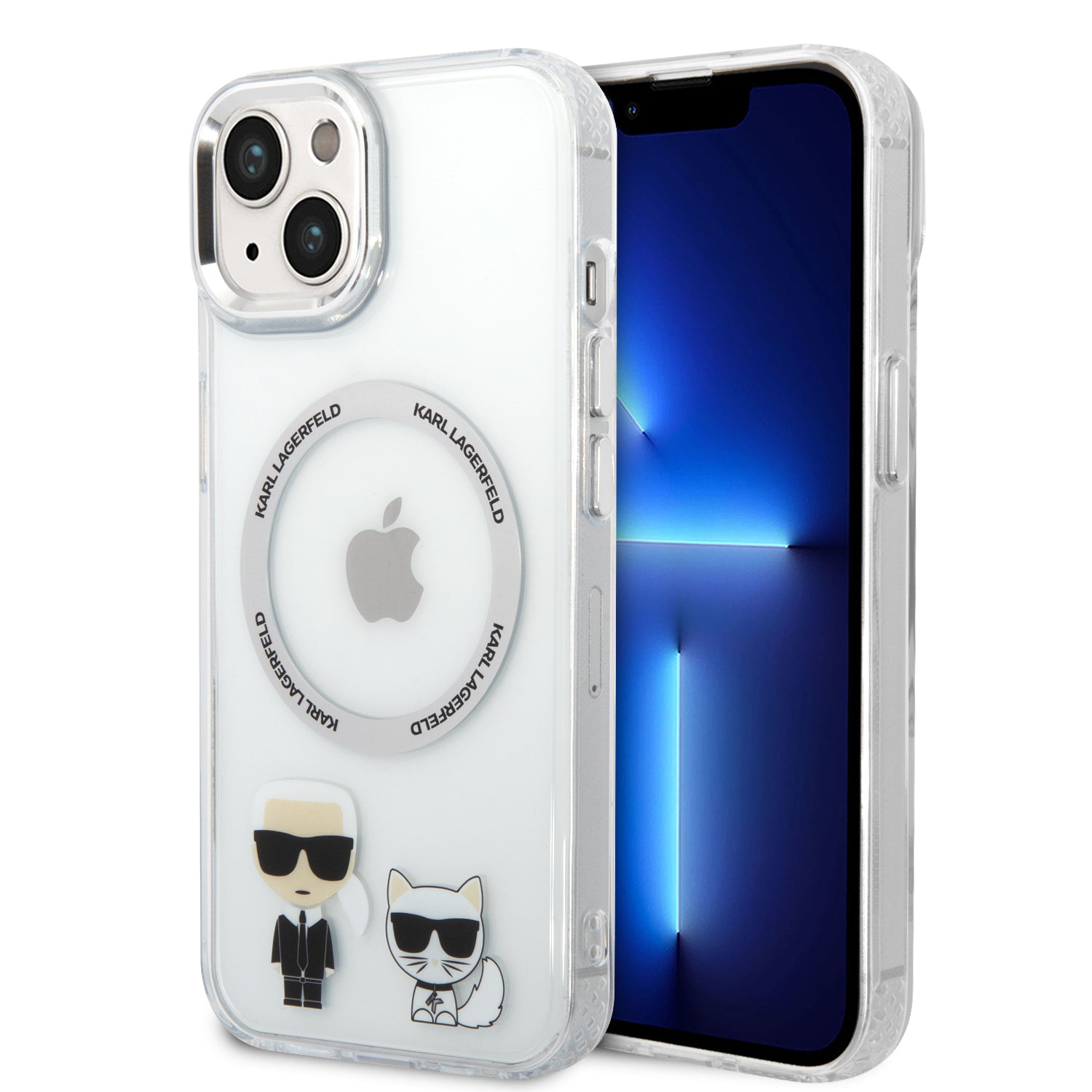 Karl Lagerfeld Magsafe Ringstand Case Iml Ring Karl+Choupette Θήκη Προστασίας Από Σκληρό Πλαστικό Για Iphone 14 Plus (Clear – Klhmp14Mhkct) – Θήκη για κινητό από το PhoneBazaar.gr
