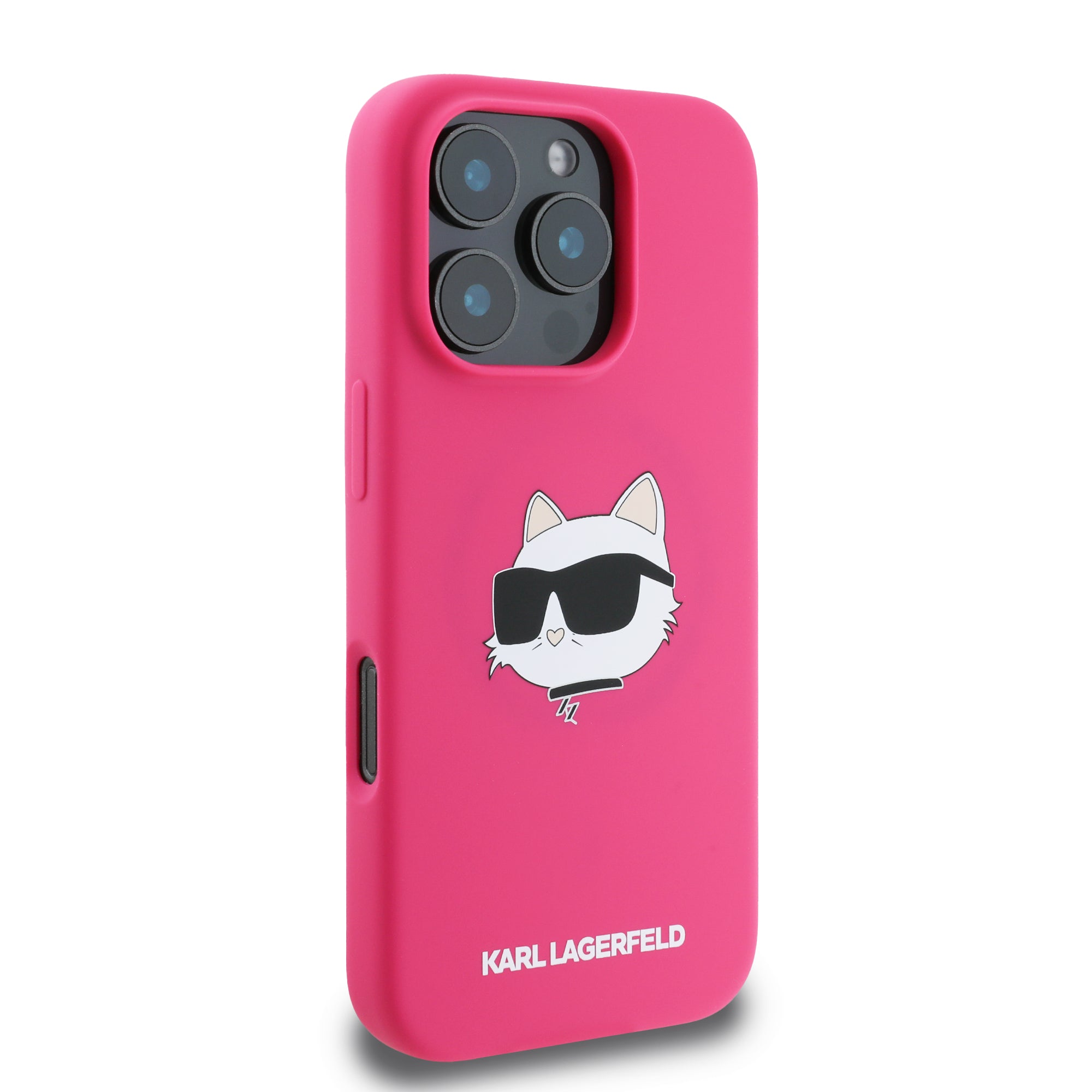 Karl Lagerfeld Magsafe Silicone Case "Choupette's Head" Θήκη προστασίας από σιλικόνη – iPhone 16 Pro (Fuchsia – KLHMP16LSCHPPLF)