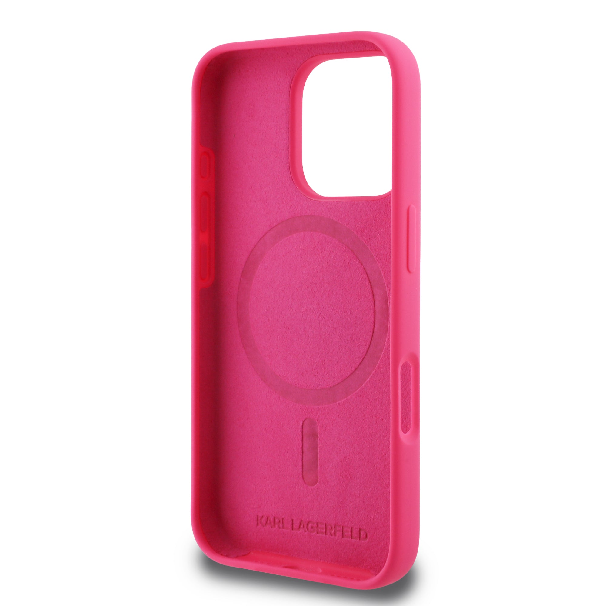 Karl Lagerfeld Magsafe Silicone Case "Choupette's Head" Θήκη προστασίας από σιλικόνη – iPhone 16 Pro (Fuchsia – KLHMP16LSCHPPLF)