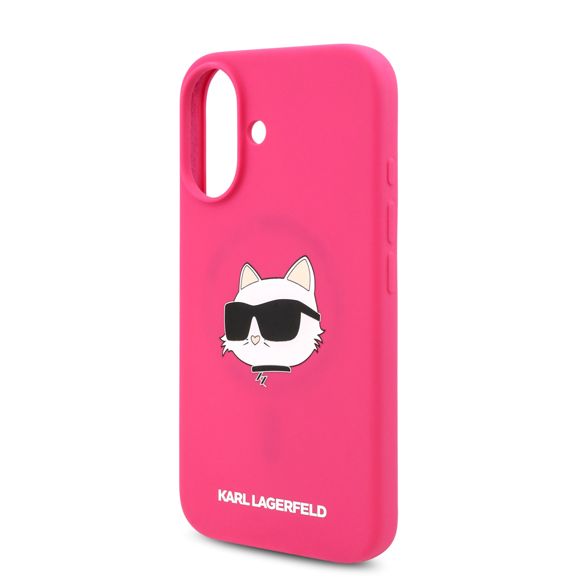 Karl Lagerfeld Magsafe Silicone Case "Choupette's Head" Θήκη προστασίας από σιλικόνη – iPhone 16 (Fuchsia – KLHMP16SSCHPPLF)