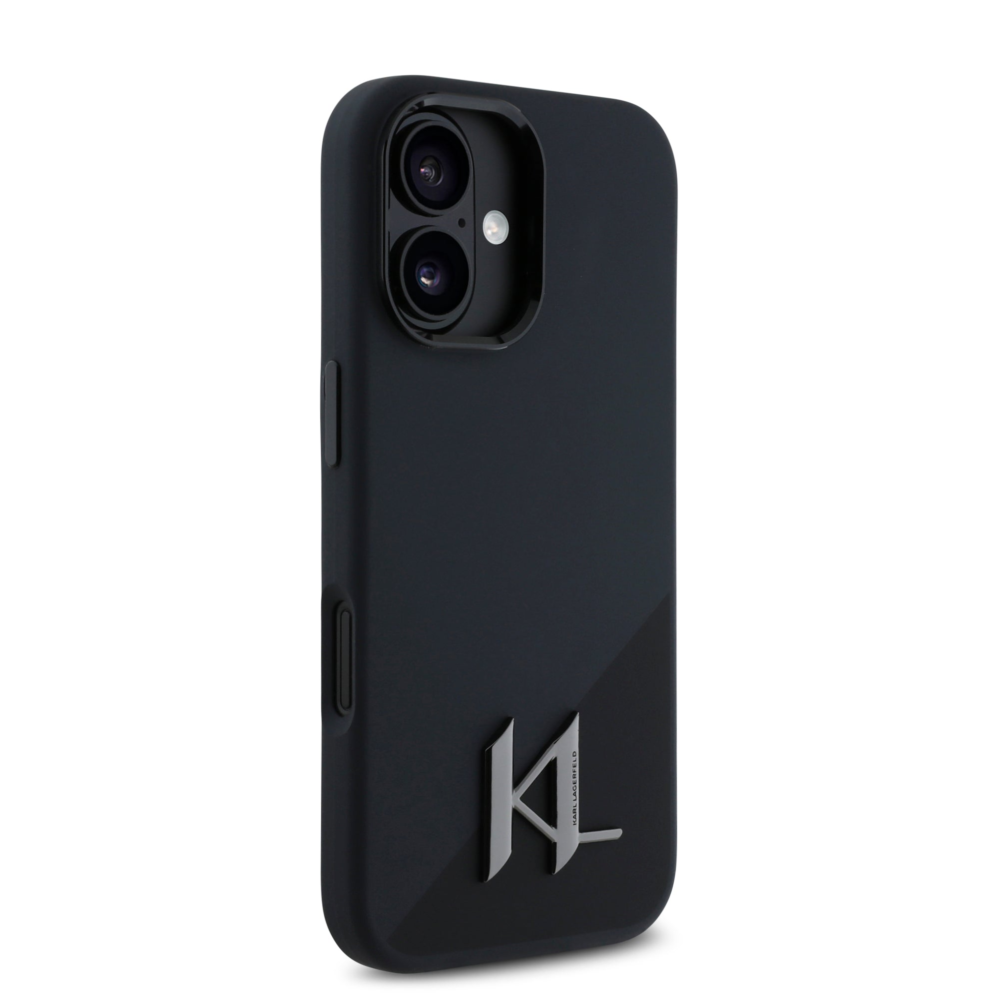 Karl Lagerfeld MagSafe Initial Metal Logo Silicone Case Θήκη προστασίας από σιλικόνη  – iPhone 16 (Μαύρο – KLHMP16SSCMKMPCK)