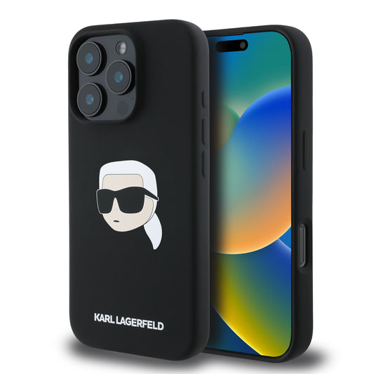 Karl Lagerfeld Magsafe Karl'S Head Print Case Θήκη Προστασίας Από Σιλικόνη – Iphone 16 Pro Max (Μαύρο – Klhmp16Xskhpplk) – Θήκη για κινητό από το PhoneBazaar.gr