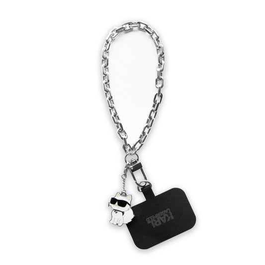 Karl Lagerfeld Choupette Wrist Chain Universal Αλυσίδα Κινητού Συμβατή Με Κάθε Τύπο Θήκης (Ασημί – Kluchcskpk) – Θήκη για κινητό από το PhoneBazaar.gr