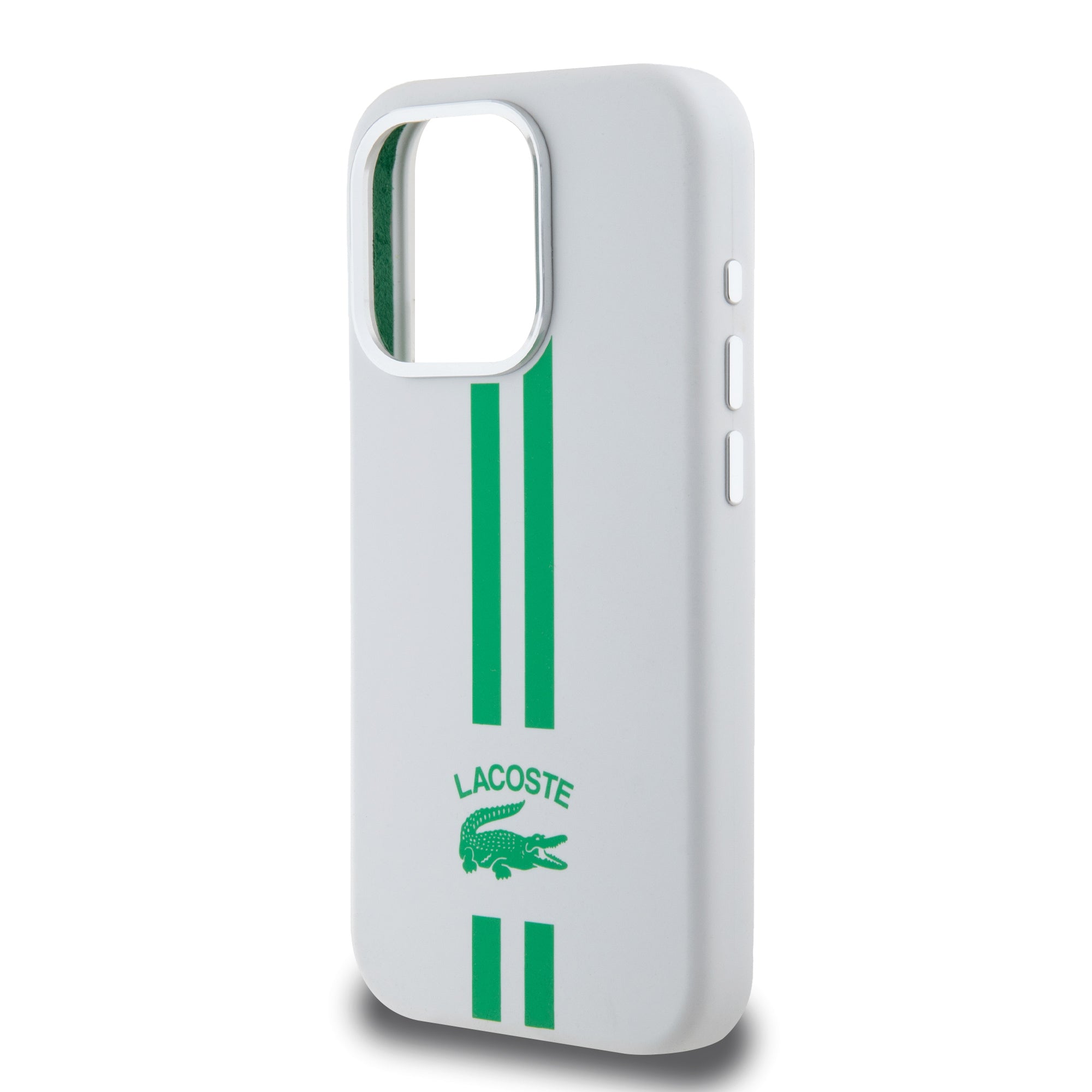 Lacoste Stripes Hard Case Θήκη προστασίας από Liquid σιλικόνη για iPhone 15 Pro (Πράσινο/Λευκό)