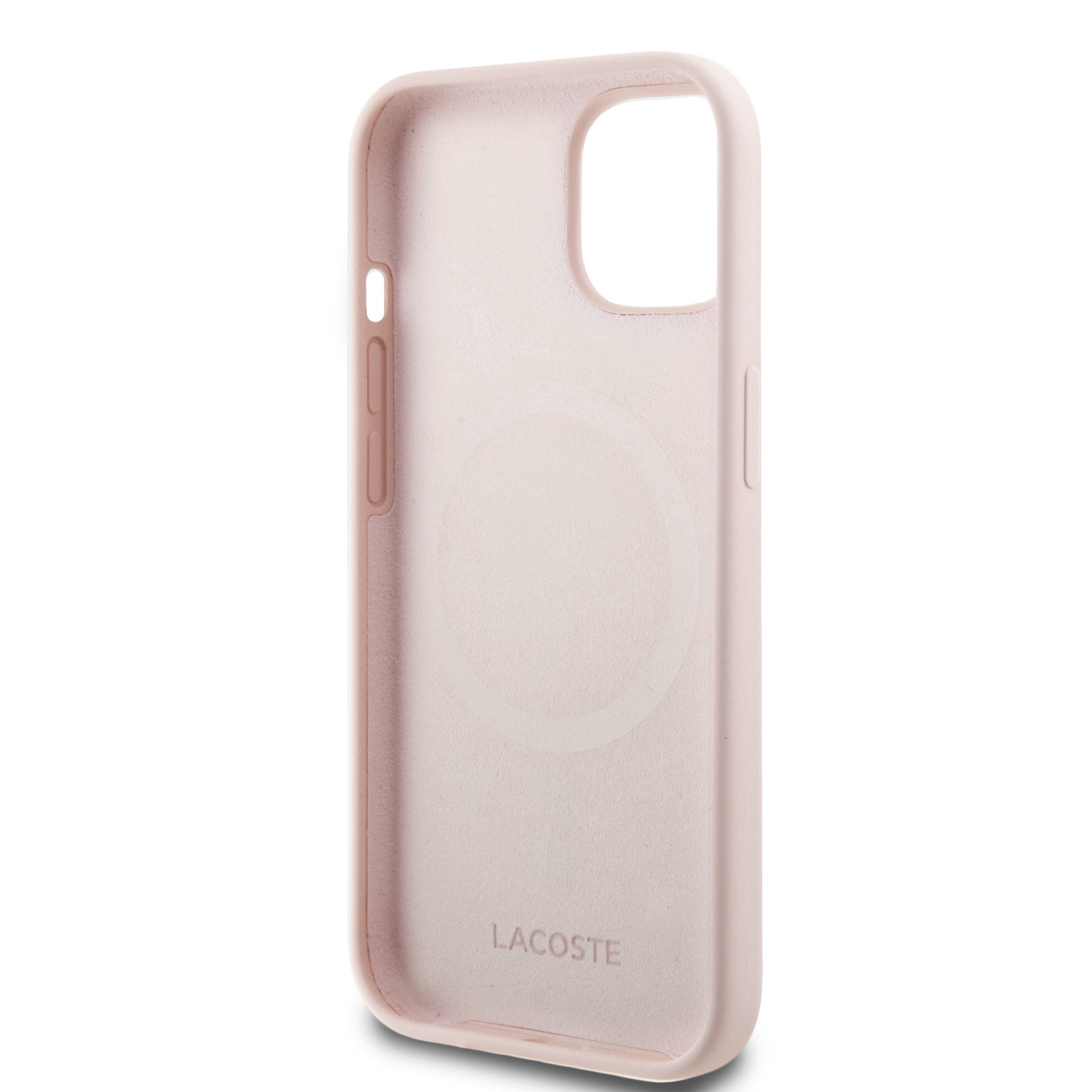 Lacoste Magsafe Croc Logo Hard Case Θήκη προστασίας από Σιλικόνη για iPhone 15 (Ροζ)