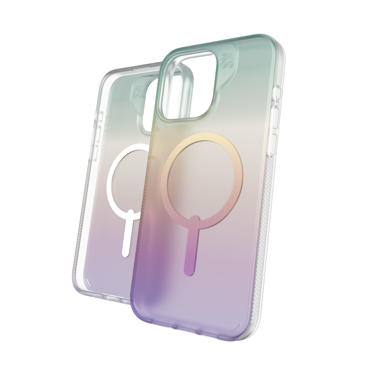 Zagg Milan Snap Διάφανη Θήκη προστασίας συμβατή με MagSafe που αντέχει σε πτώσεις έως 4 μέτρα – iPhone 15 Pro Max (Iridescent)