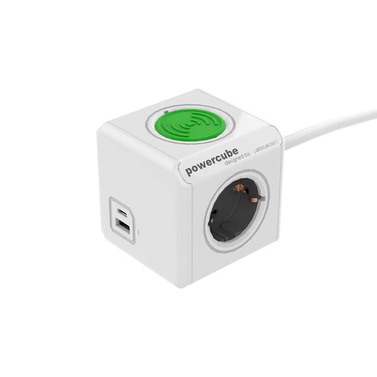 Allocacoc® Powercube |Extended Usb A+C+Wireless Charger| Πολύπριζο 4 Θέσεων & 1Xusb/1Xusb-C Με Ασύρματο Φορτιστή - Γκρι - 11092/Depewl – Θήκη για κινητό από το PhoneBazaar.gr