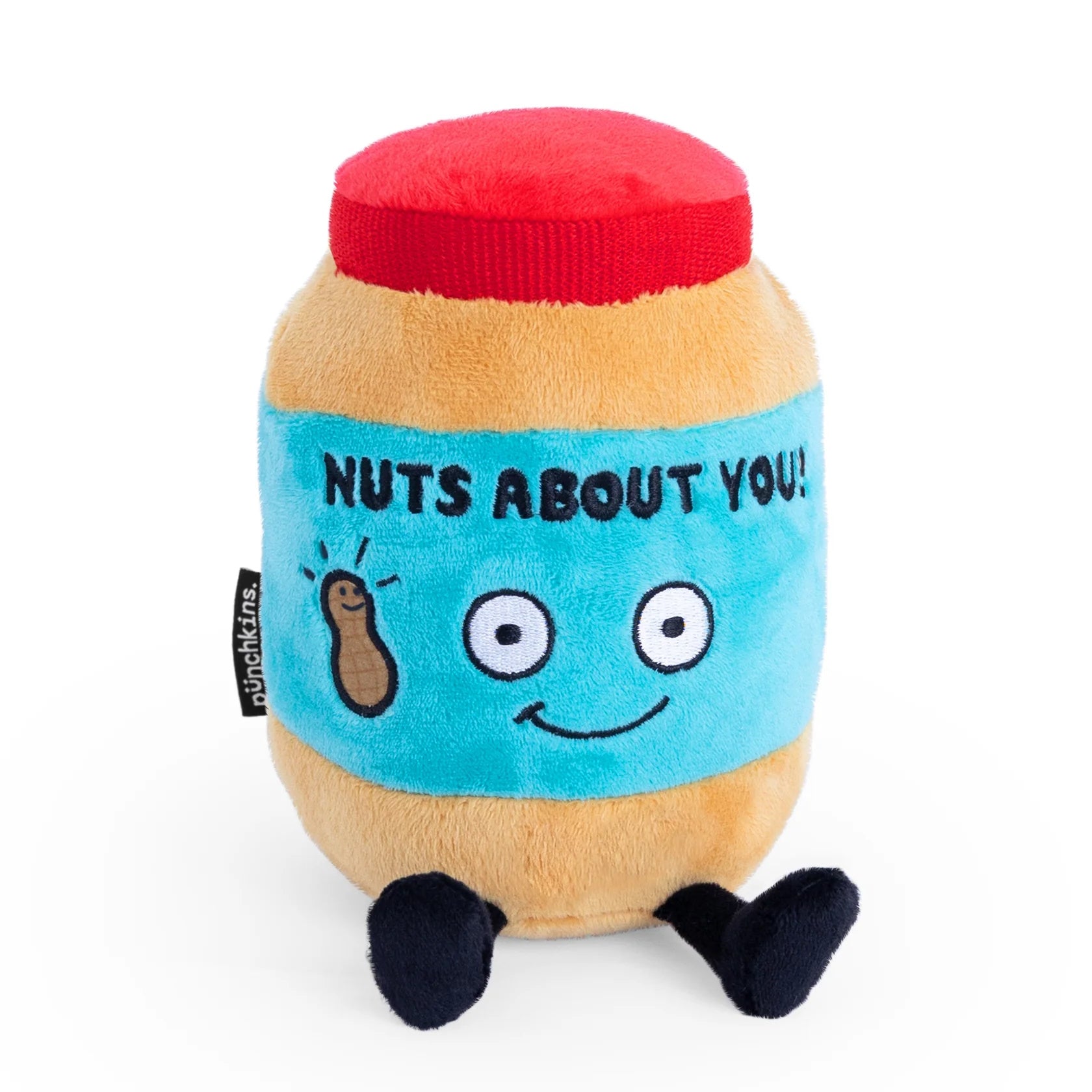 Punchkins Plush Χαμογελαστό Βαζάκι Φυστικοβούτυρο Λούτρινο – "Nuts About You" – Θήκη για κινητό από το PhoneBazaar.gr