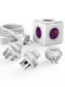 Allocacoc® Powercube |Rewirable| Πολύπριζο 4 Θέσεων & 3X Plugs + Iec Eu Καλώδιο Μωβ - 1801/Derw3P – Θήκη για κινητό από το PhoneBazaar.gr