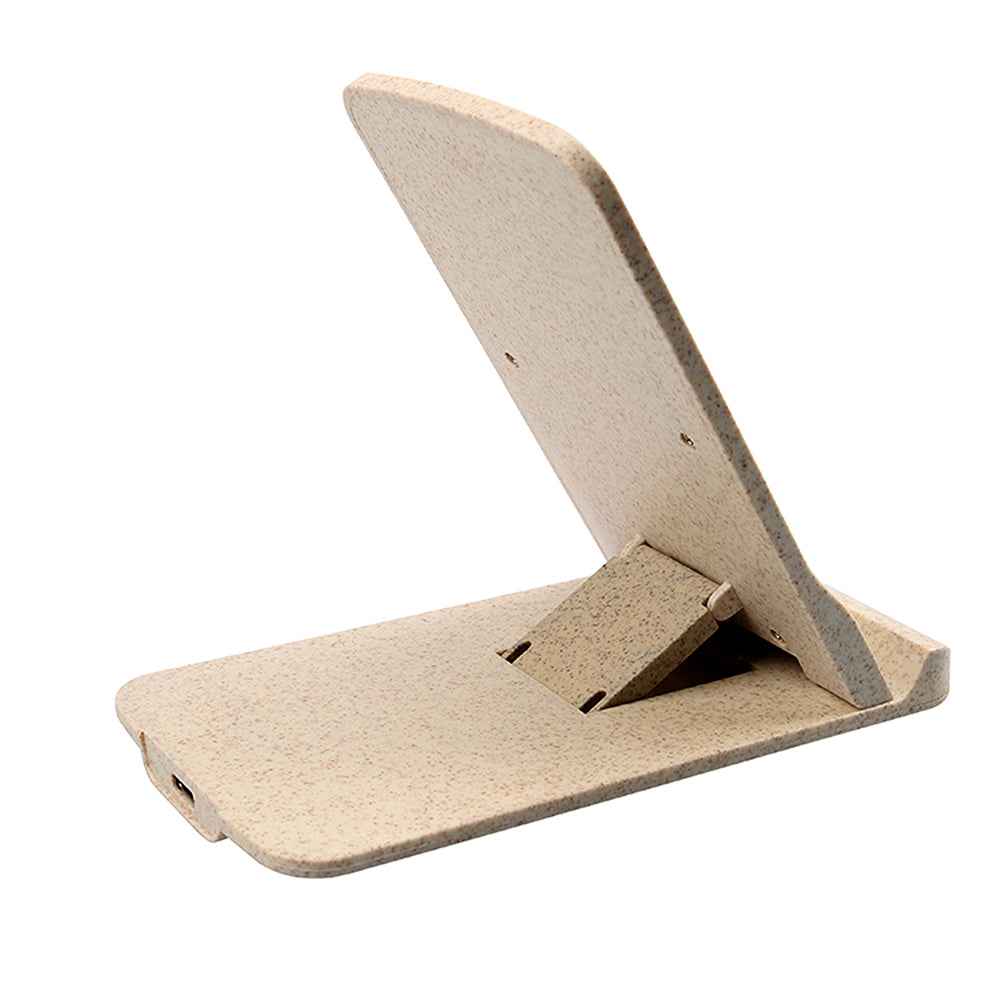 Tellur - Green - 15W Wireless Desk Charger - Cream - Wheat Straw