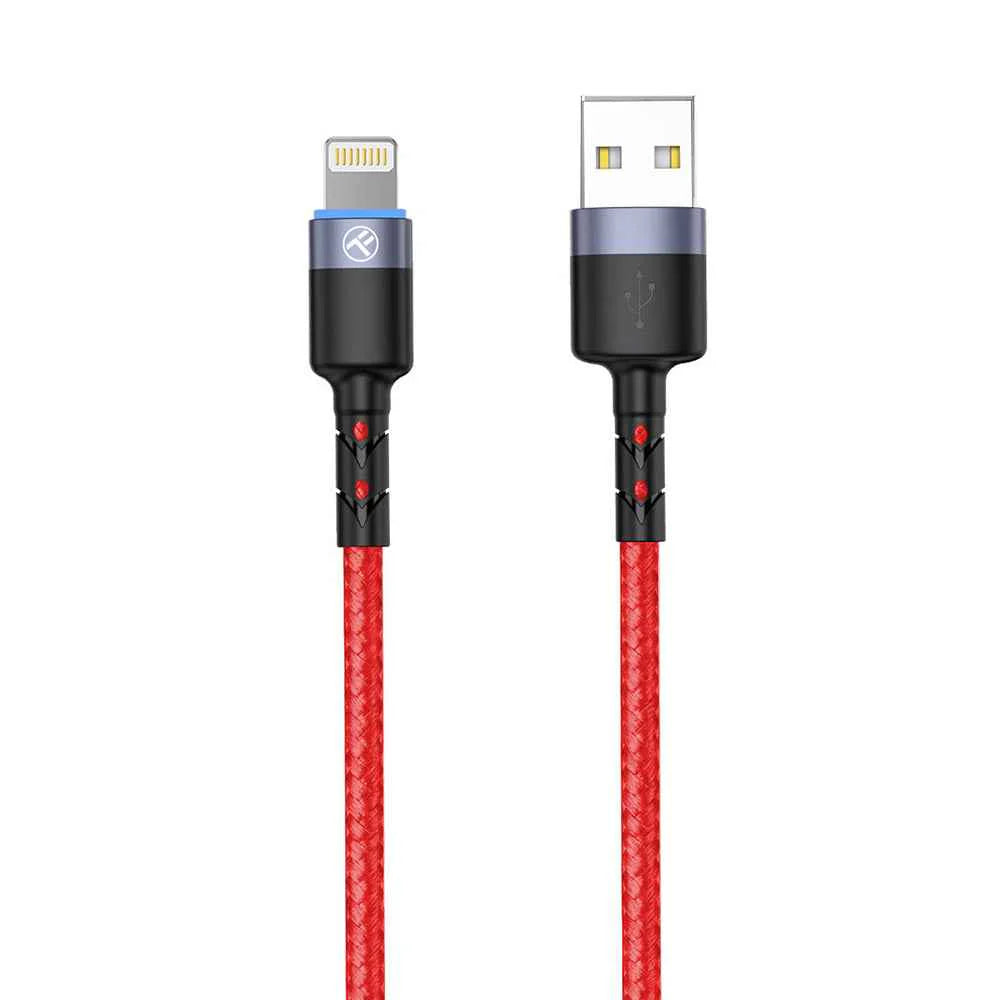 Tellur - Glowing Connection -  USB to Lightning Led Cable 3A - Red