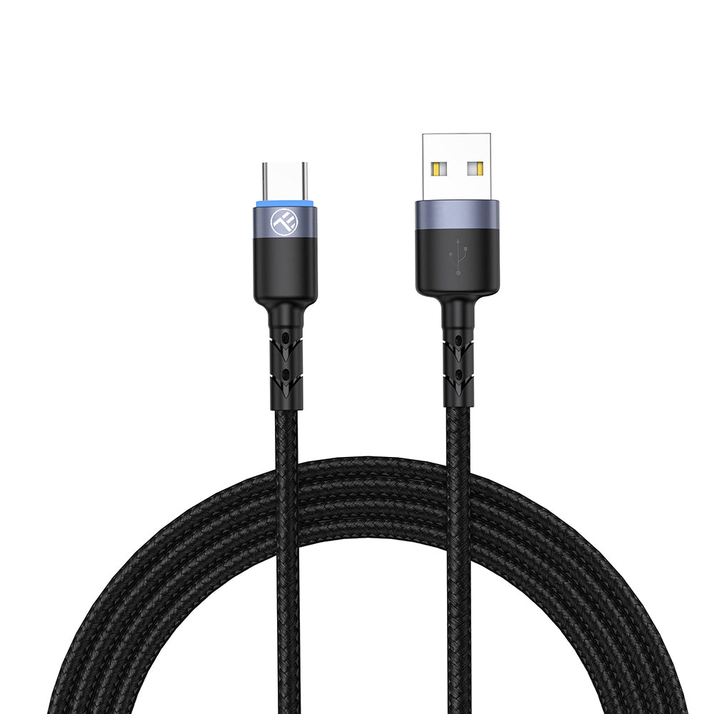 Tellur Data Cable Usb To Type-C With Led Light, 1.2M, Black – Θήκη για κινητό από το PhoneBazaar.gr