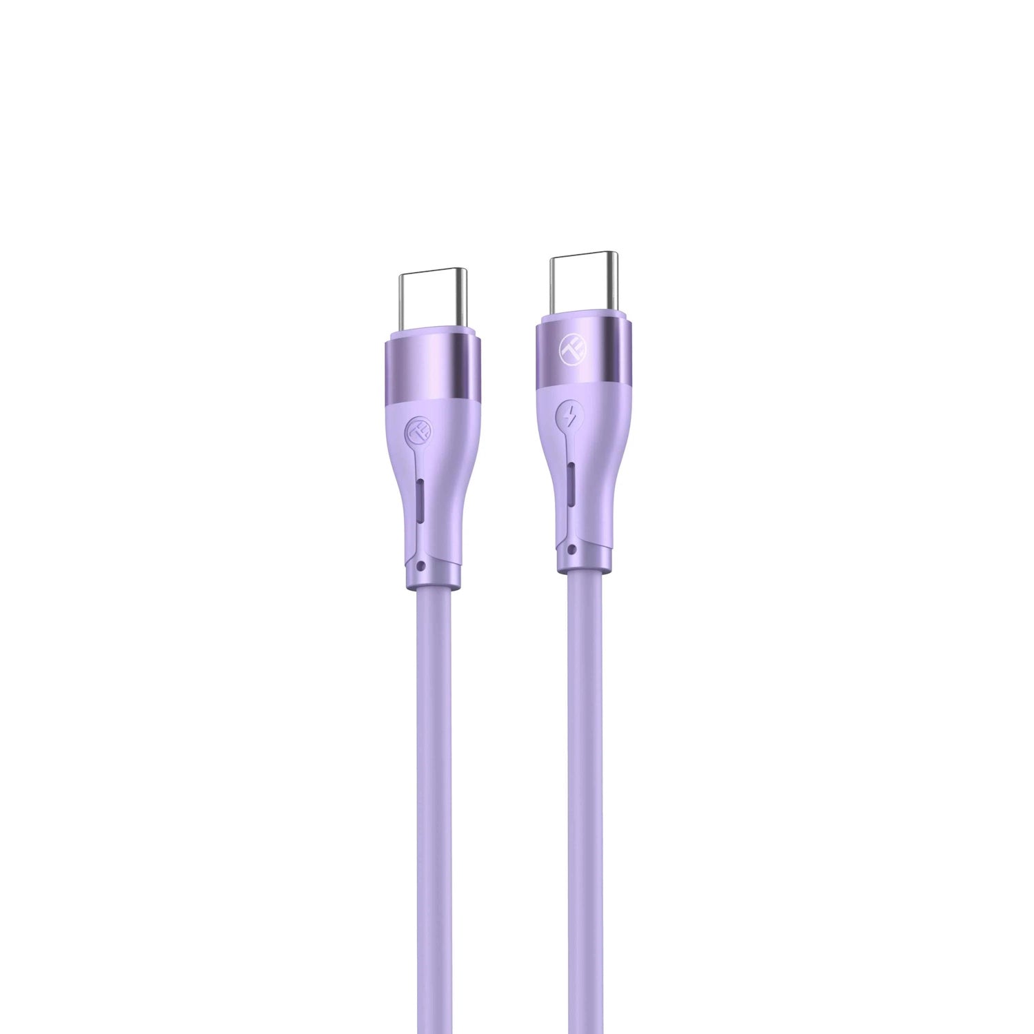 Tellur Silicone USB‑C σε USB‑C Καλώδιο, 60 W PD, 3A, 1 m – Μωβ