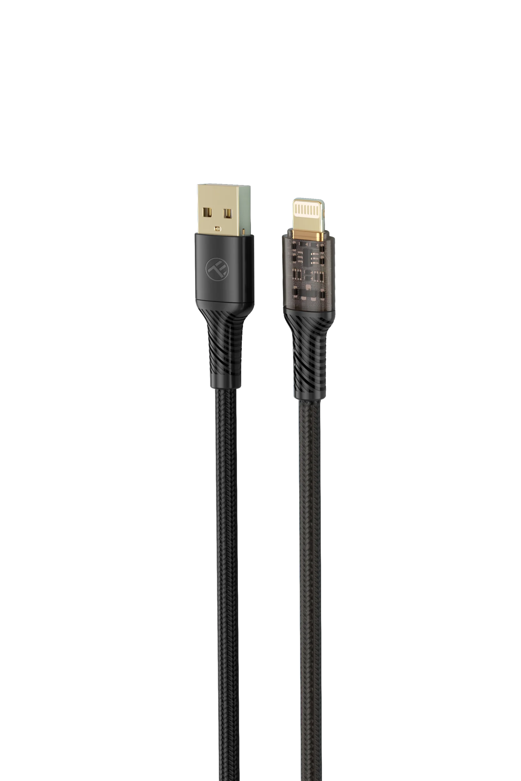 Tellur - Transparent Connection - USB to Lightning Cable 2.4A - Black