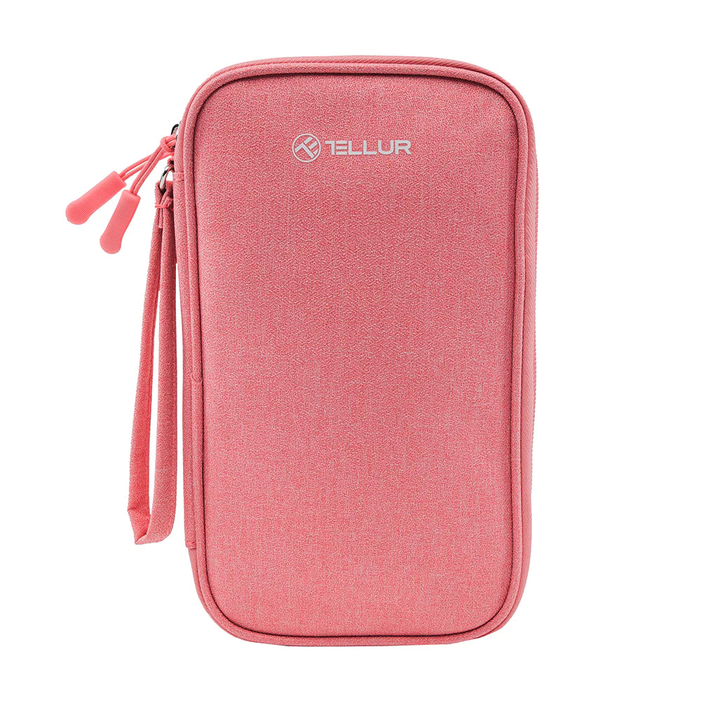 Tellur Universal Travel Cable Organizer- Τσάντα Οργάνωσης Ταξιδιου Σε Ροζ Χρώμα (Tll193021) – Θήκη για κινητό από το PhoneBazaar.gr