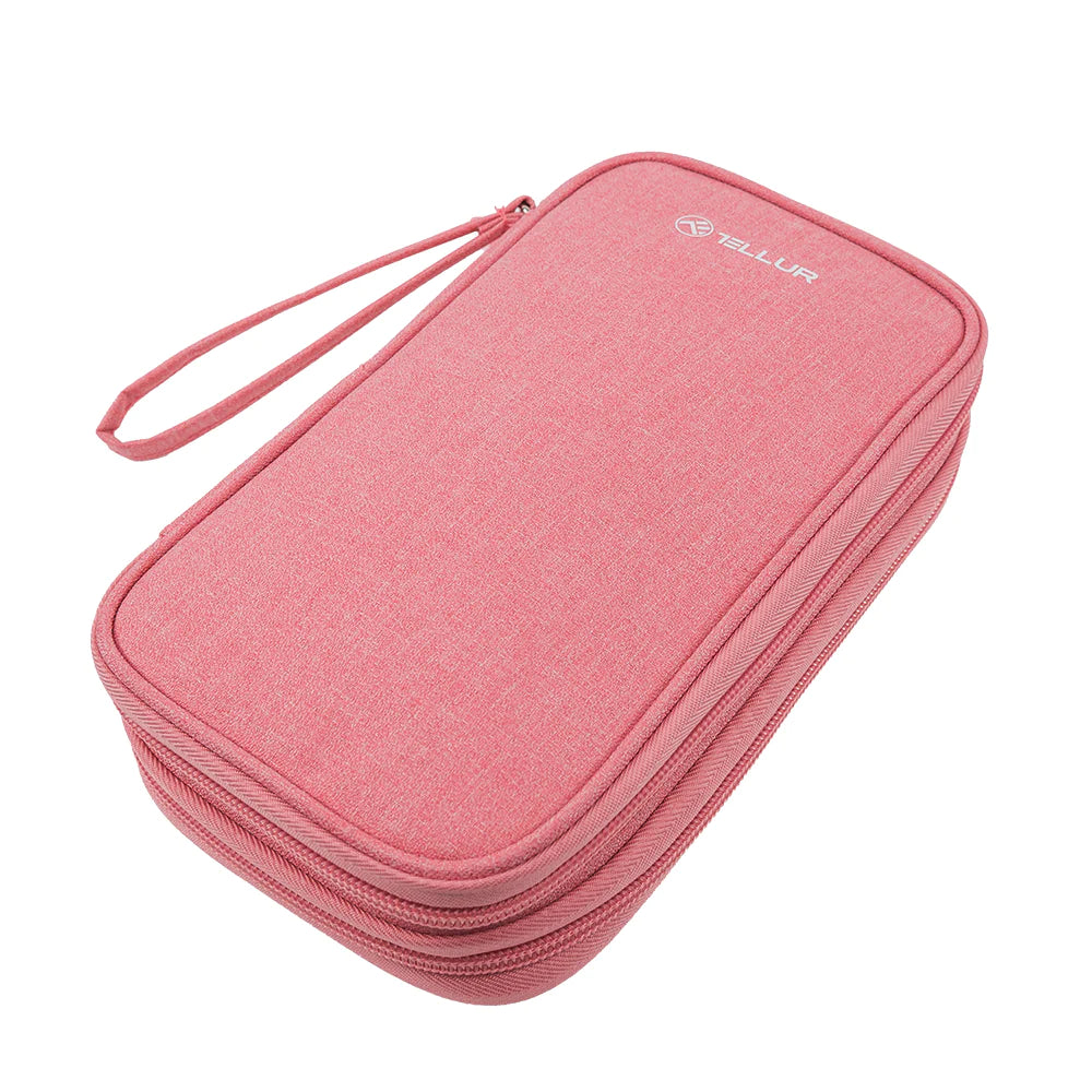 Tellur Universal Travel Cable Organizer- Τσάντα οργάνωσης Ταξιδιου σε ροζ χρώμα (TLL193021)