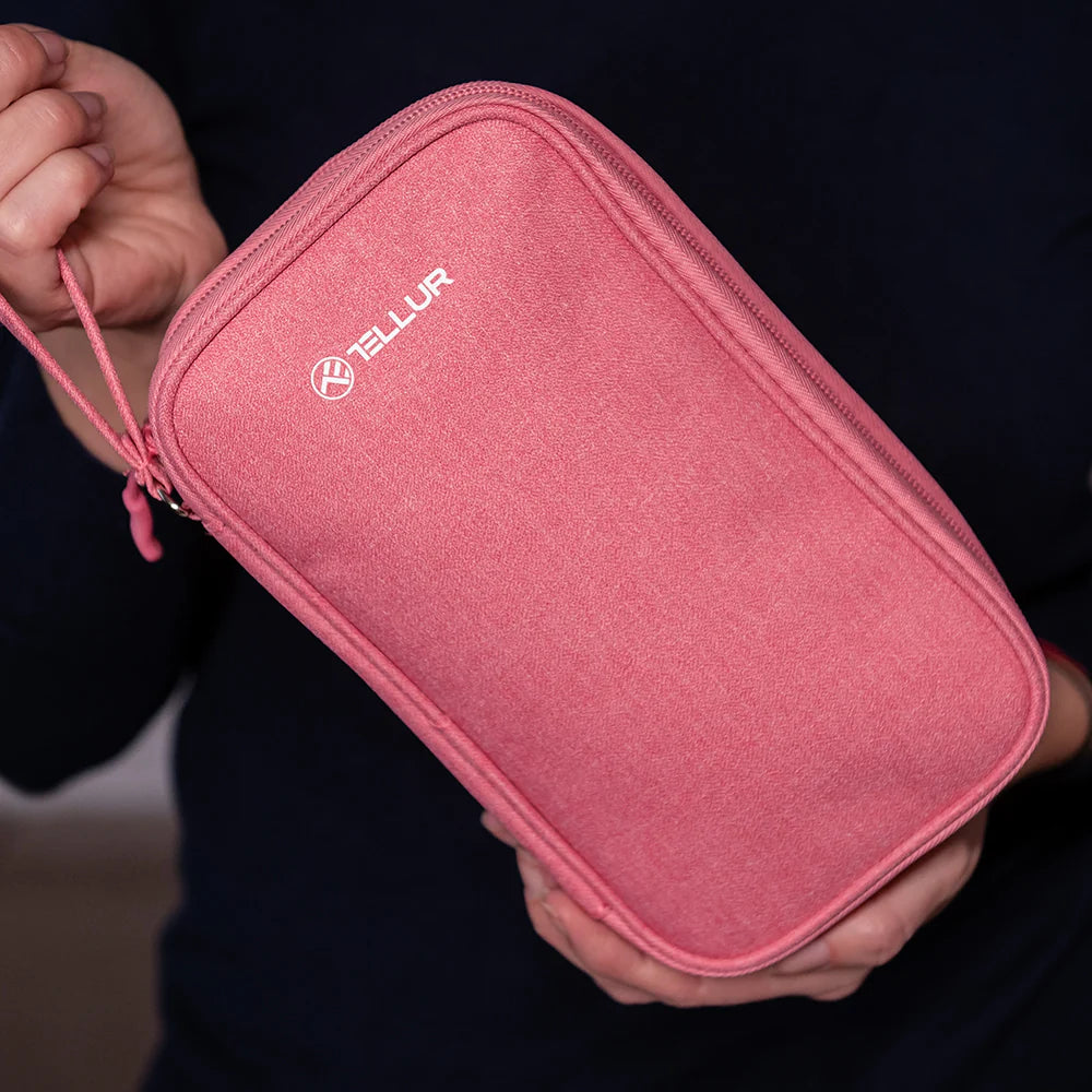 Tellur Universal Travel Cable Organizer- Τσάντα οργάνωσης Ταξιδιου σε ροζ χρώμα (TLL193021)