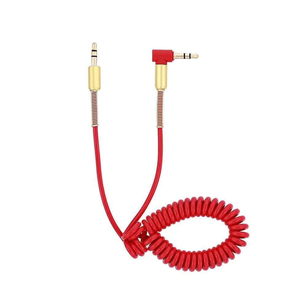 Tellur Αναδιπλούμενο 3.5 mm AUX Καλώδιο Stretch – Μαύρο / Κόκκινο