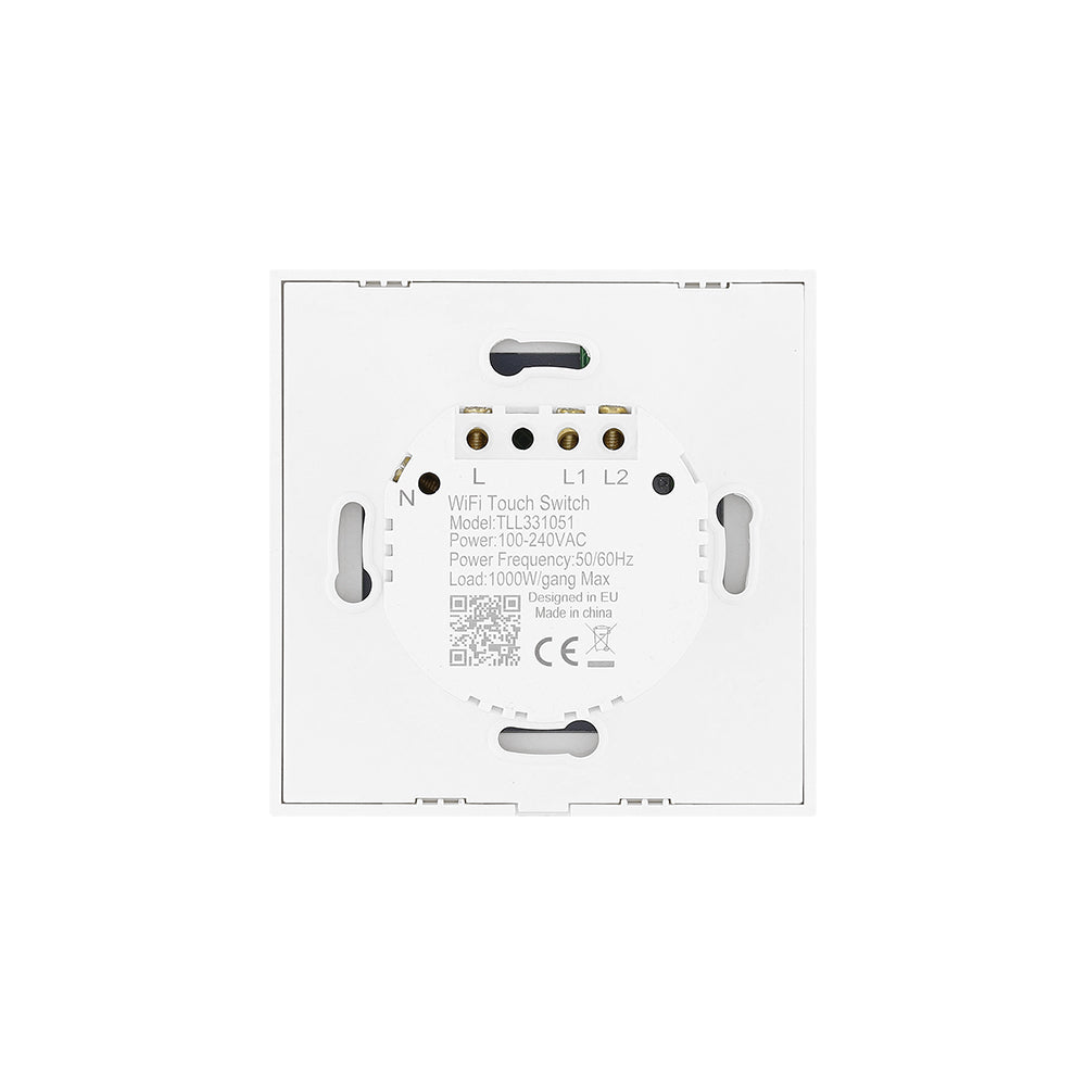 Tellur WiFi Switch 2 Ports 1800W 10A Έξυπνος διακόπτης WiFi 2 θυρών σε λευκό (TLL331051)