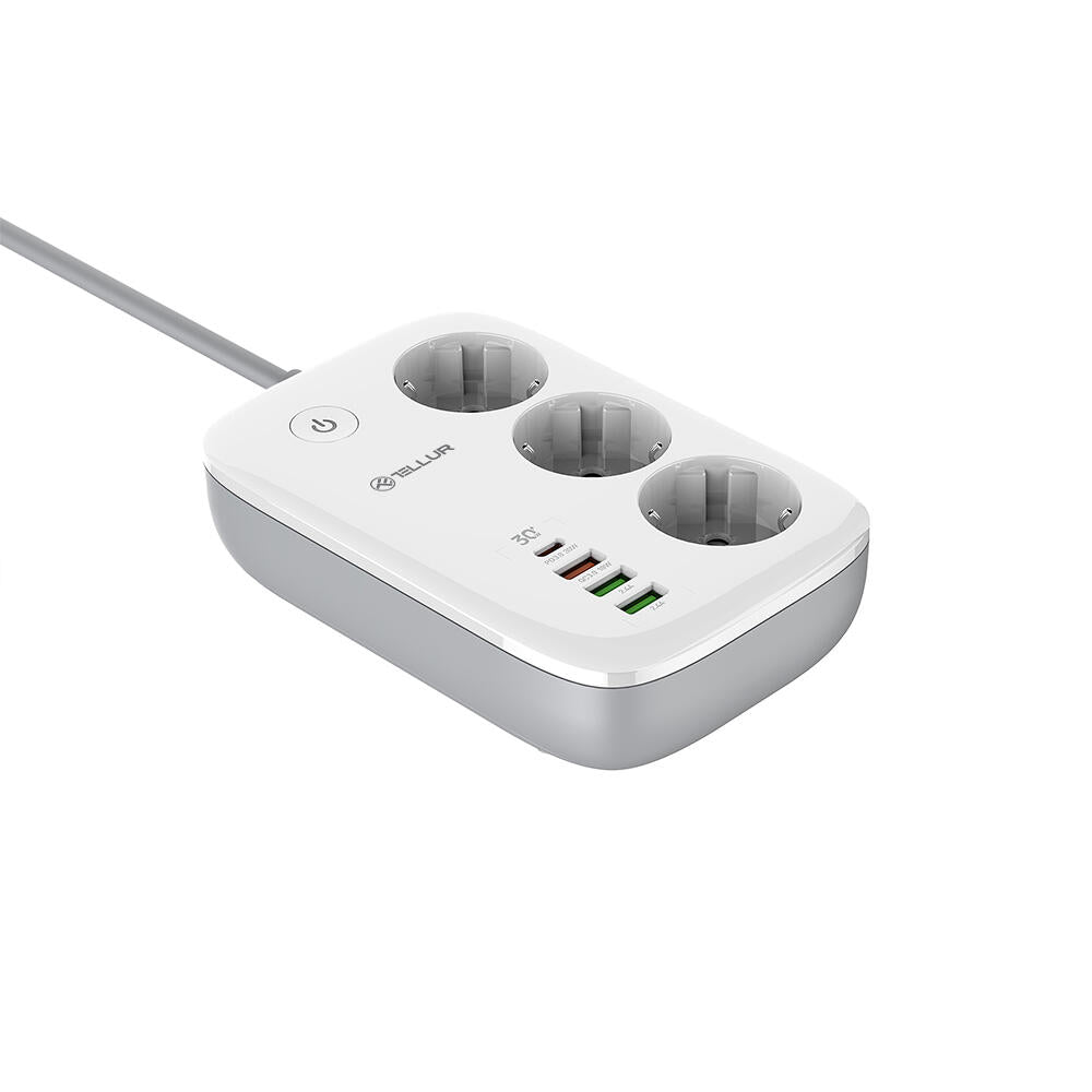Tellur Smart Wifi Πολύπριζο Προστασίας 3 Θέσεων Με Υποδοχές 2Xusb-C (Qc 3.0 / Pd 30W & 2Xusb-A) – Θήκη για κινητό από το PhoneBazaar.gr