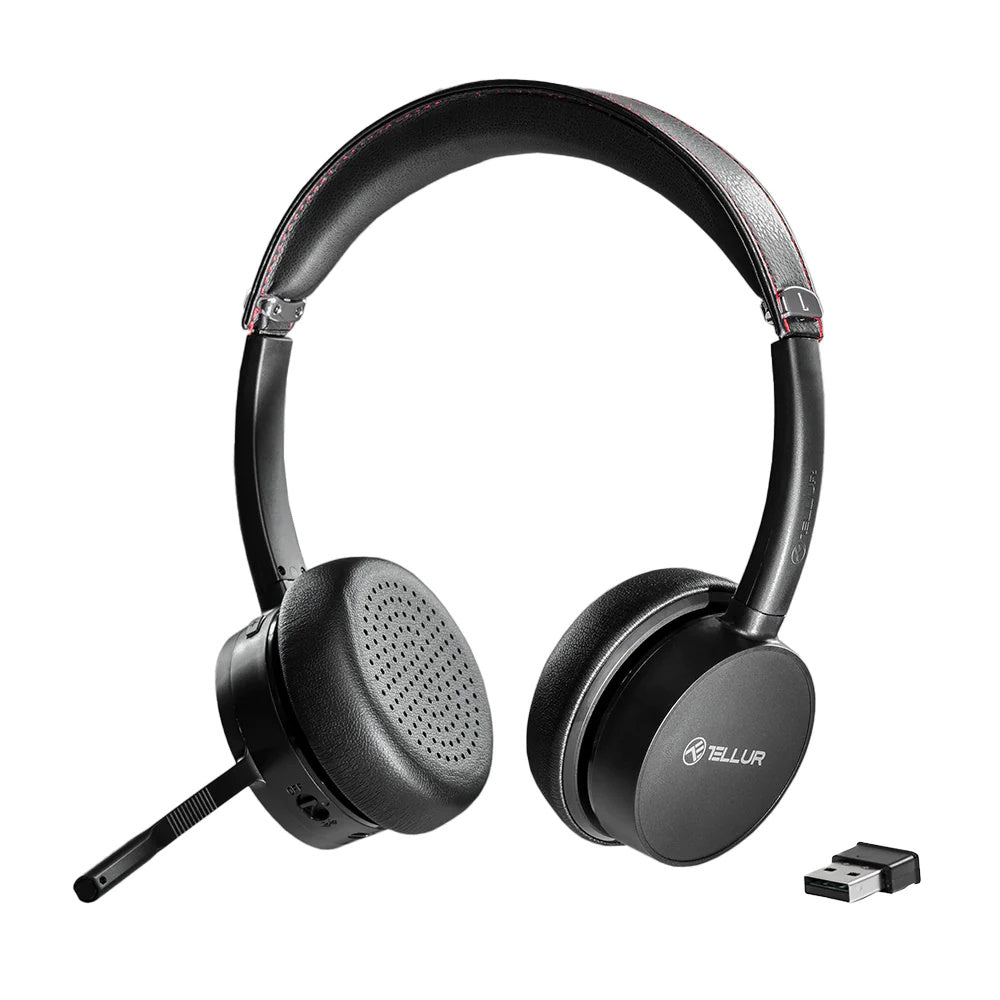 Tellur Voice Pro Wireless Headset - Επαγγελματικά Ασύρματα Ακουστικά – Σε Μαυρο Χρώμα – Θήκη για κινητό από το PhoneBazaar.gr