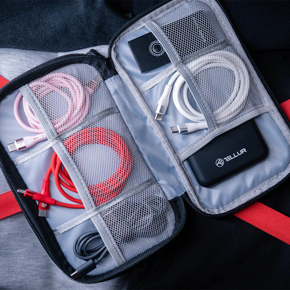 Tellur Universal Travel Cable Organizer- Τσάντα οργάνωσης Ταξιδιου σε Μαύρο χρώμα (TLL193011)
