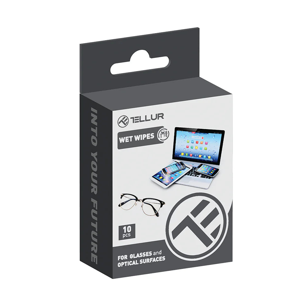 Tellur Wet Wipes - Υγρά Μαντηλάκια Για Καθαρισμό Οπτικών Επιφανειών – Θήκη για κινητό από το PhoneBazaar.gr