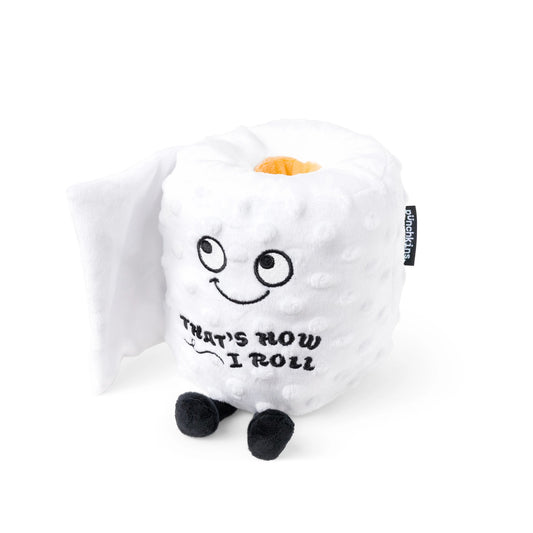 Punchkins Plush Χαρούμενο Ρολό Χαρτί Υγείας Λούτρινο – "That'S How I Roll" – Θήκη για κινητό από το PhoneBazaar.gr