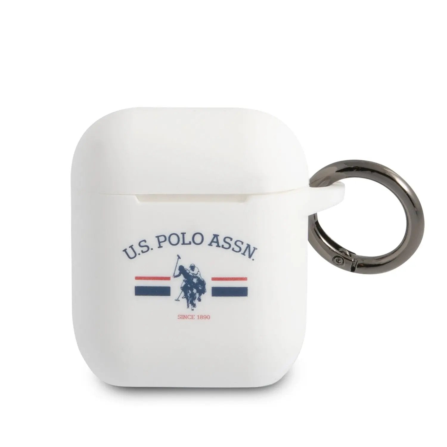U.s. Polo Assn. “fl. Logo Collection” Θήκη Προστασίας Απο Σιλικόνη Για Apple Airpods 1/2 (white – Usaca2sfgh) – PhoneBazaar