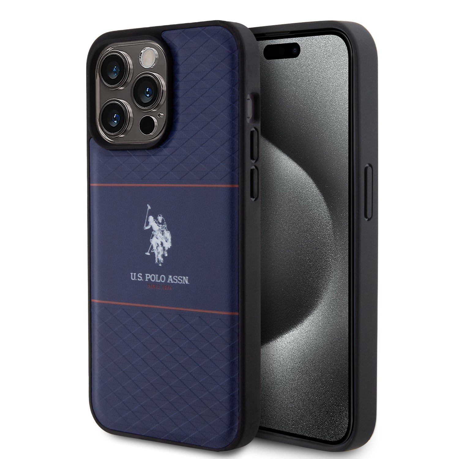 U.S. Polo Assn. Hc Pu Pattern Stripe – Θήκη Προστασίας Από Σιλικόνη Iphone 15 Pro Max (Navy – Ushcp15Xptrv) – Θήκη για κινητό από το PhoneBazaar.gr