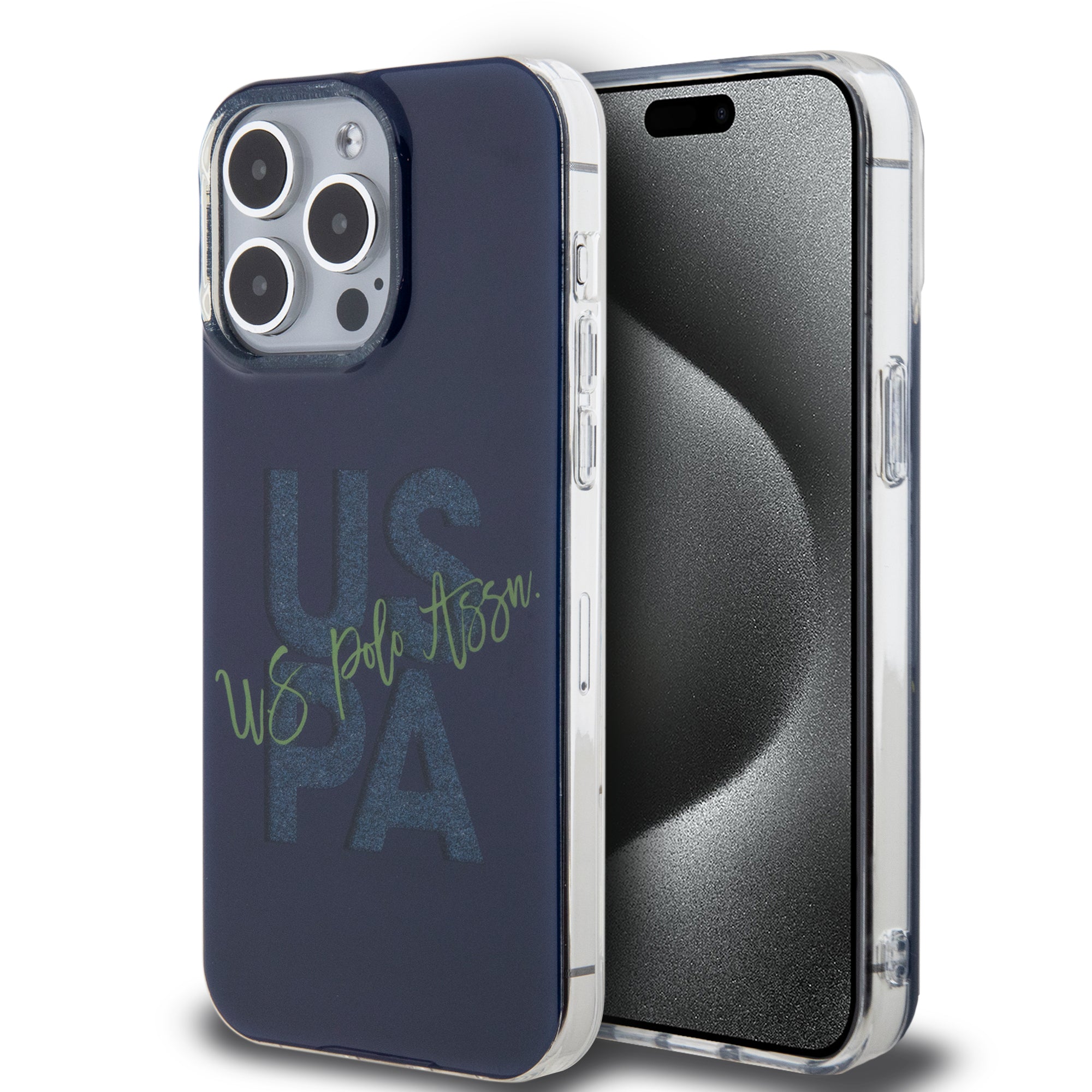 U.S. Polo Assn. Hard Case Iml Glitter Script – Θήκη Προστασίας Από Σιλικόνη Iphone 15 Pro Max (Navy – Ushcp15Xuglv) – Θήκη για κινητό από το PhoneBazaar.gr