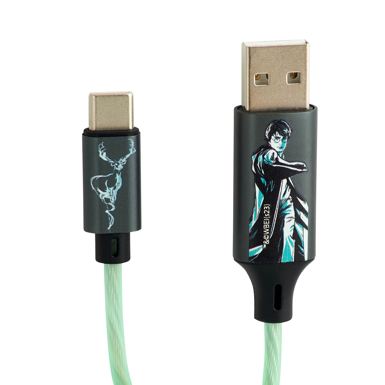 Lazerbuilt Harry Potter Light-Up USB-C Φωτιζόμενο καλώδιο φόρτισης μήκους 1,2 μέτρα (Patronus)