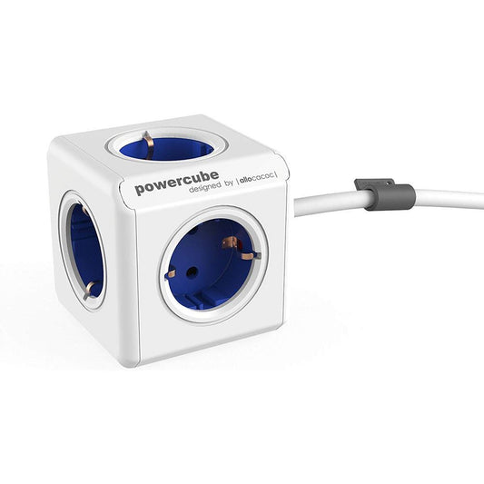 Allocacoc® Powercube | Extended| Πολύπριζο 5 Θέσεων – Μπλε – 1306Bl/Deexpc – Θήκη για κινητό από το PhoneBazaar.gr